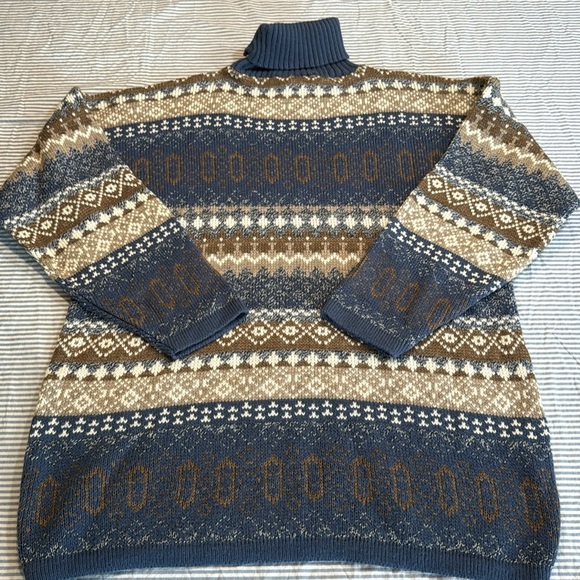 BUGLE BOY for Her • Vintage Fair Isle Sweater Size Large - Picture 5 of 9